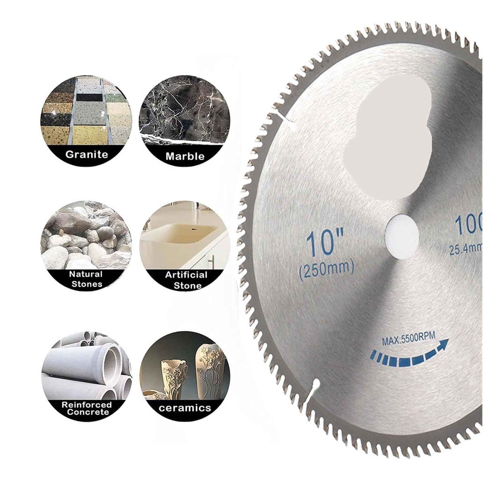 Hoja de sierra circular carburo 80-100T 10 pulgadas for madera y aluminio | 80T 20mm