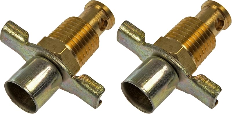 Registro de drenagem do radiador Dorman 61106 em latão com rosca 1/4 in. NPT – Pacote com 2