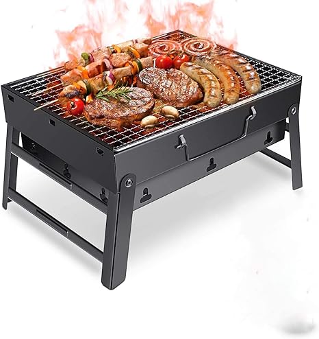 NR Enterprise ENT Enterprise Portable Folding Barbecue BBQ Grill Box Charcoal Burn Oven