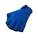 FitsT4 Sports Aqua Gloves Webbed Paddle Swim Gloves Fitness Water Aerobics and Swimming Resistance Training Gloves for Men Women Children Royal L