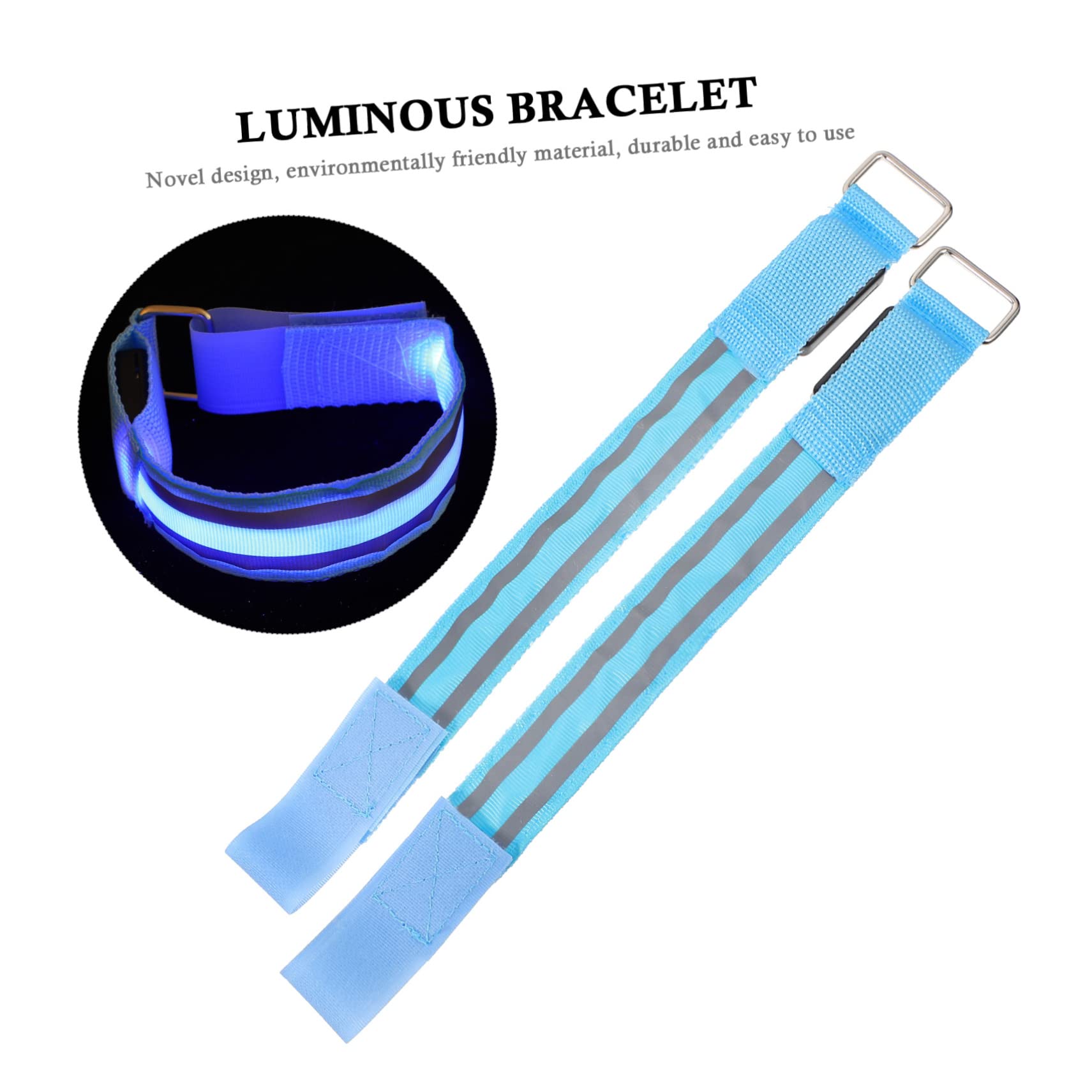 Yardwe Bracelets Lumineux avec De LED Équipement Électronique De Course Sport De Course De Nuit 4 Pièces