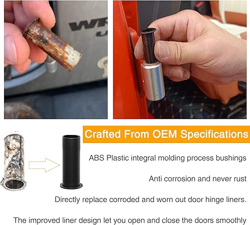 Miniatura 3 de Guías de pasadores de puerta y herramienta de extracción de bujes de puerta para Jeep Wrangler JK JKU JL JLU Sports Sahara Freedom Rubicon Unlimited