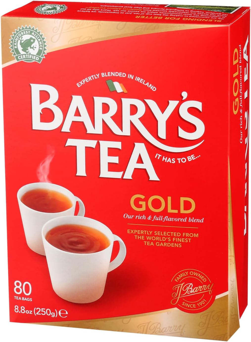Barry's Tea Gold Blend 80 count Tea Bags (Pack of 1)