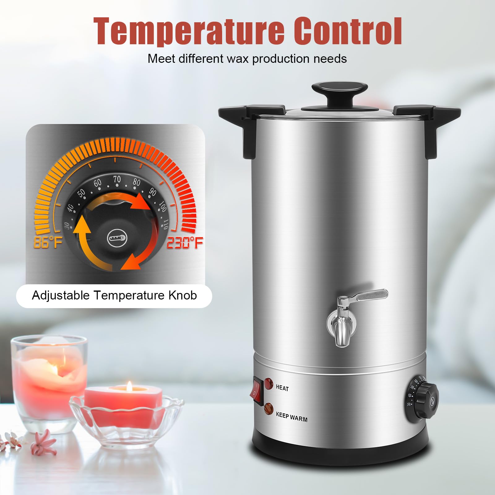 Wachsschmelzer 1,8L - Elektrischer Schmelztopf Für Kerzenherstellung