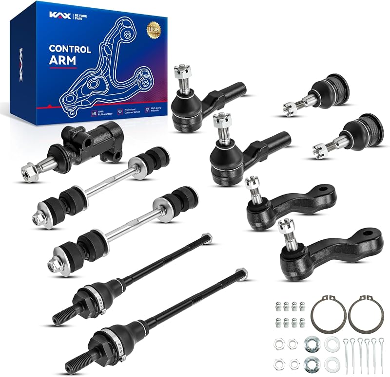 Kit de suspensão dianteira KAX com terminais, braços Pitman e Idler para Chevrolet Express e GMC Savana – 11 peças