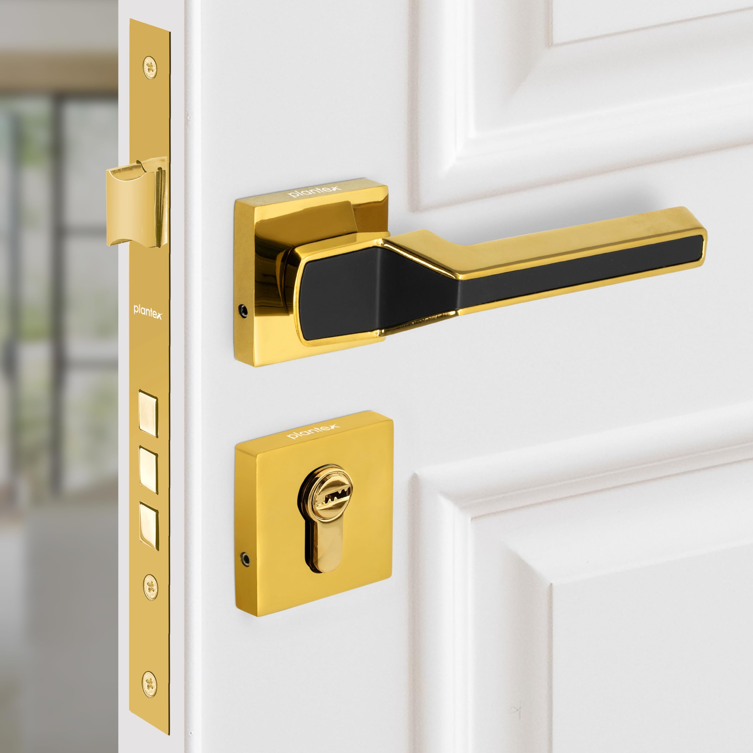 Plantex Premium Door Lock with 3 Years of Warranty/Main Door Lock for Home/Mortise Lock for Door - Main Door Lock Set (PT-008- Rose Gold and Black) (B0CZ9HY28K) Amazon Price History, Amazon Price Tracker