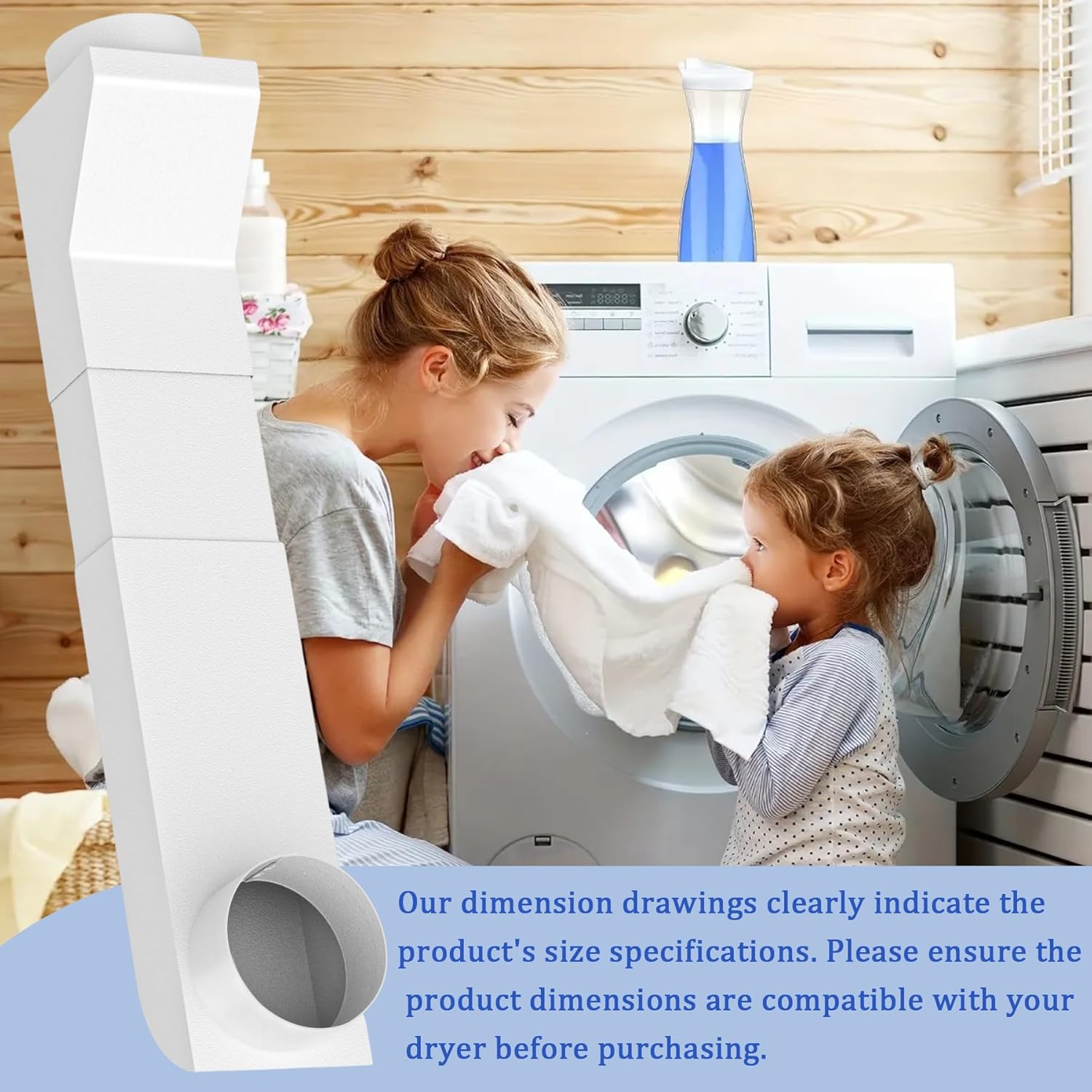 4" UD48S Telescoping Dryer Vent Kit, Stainless Steel Periscope Dryer Vent, 17.7-29.5" Adjustable Dryer Vent Kit for Tight Spaces, Dryer Vent Duct Fit for Whirlpool and all 4in Dryer Vent Outlet