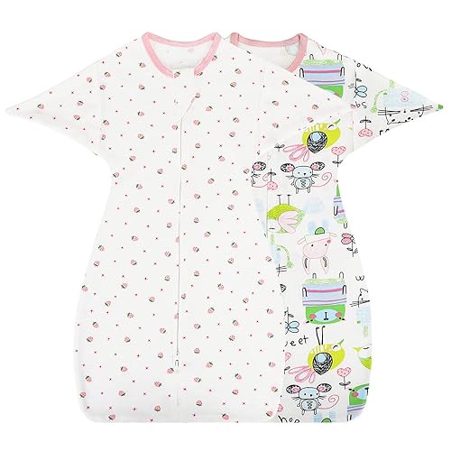 Miniatura 8 de JULYFIRE Paquete de 2 mantas de transición con cremallera de 2 vías, 100% algodón, para envolver con brazos y brazos sin brazos de transición, saco