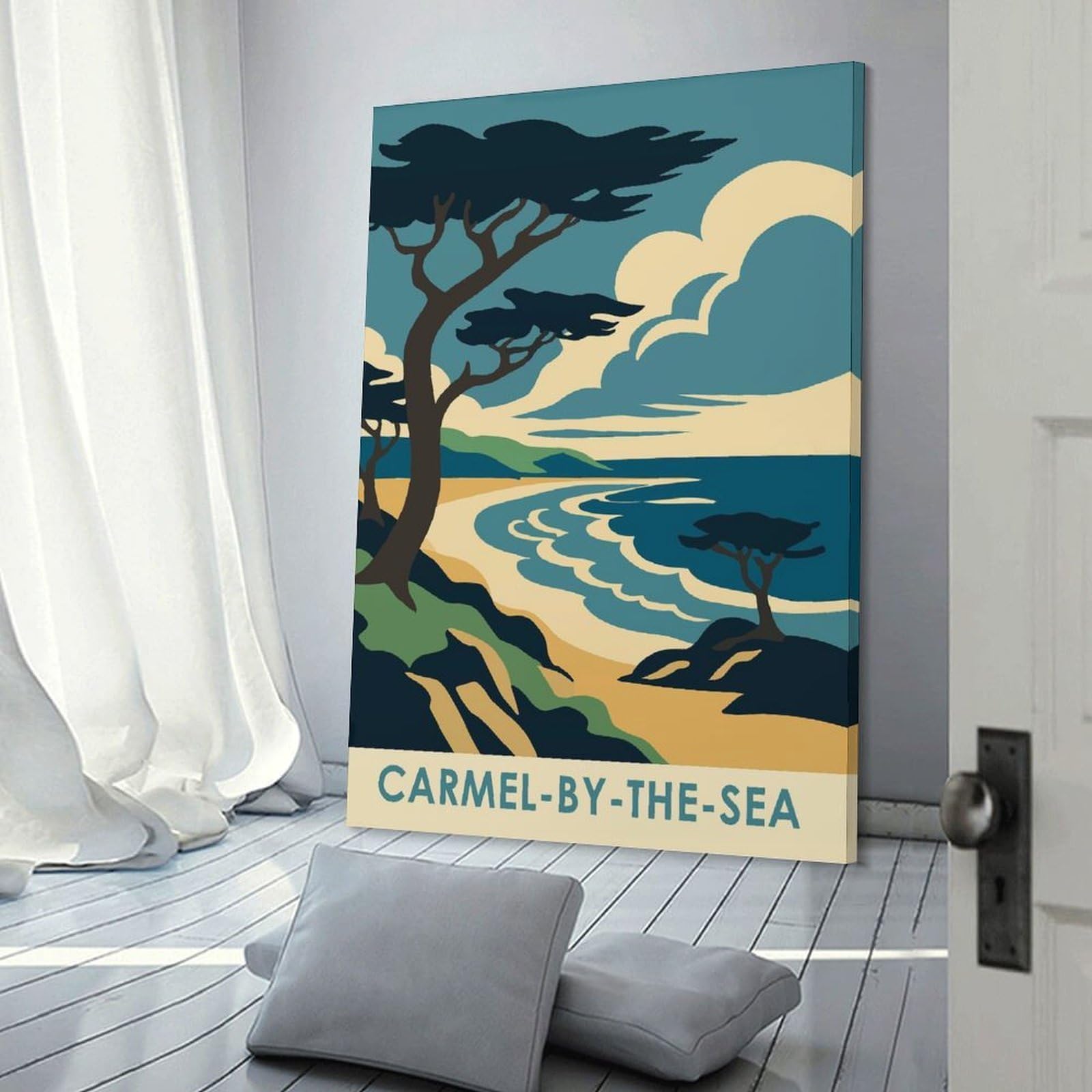 Junmoney Carmel-by-the-Sea Travel Wall Picture Print 08x12inch(20x30cm), for Lounge Decor, Offices Or Entryway Styling, Versatile Wall Decor for Many Rooms