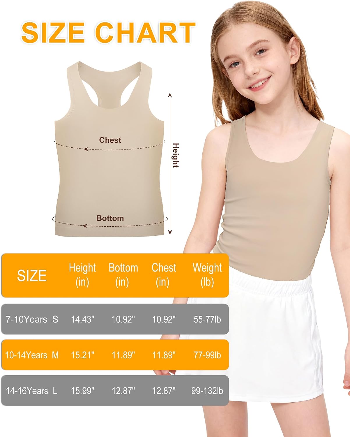 Nude Camisole Girls, Seamless Sleeveless Cami Dance Top Tank Top Stretch Undershirts Camis