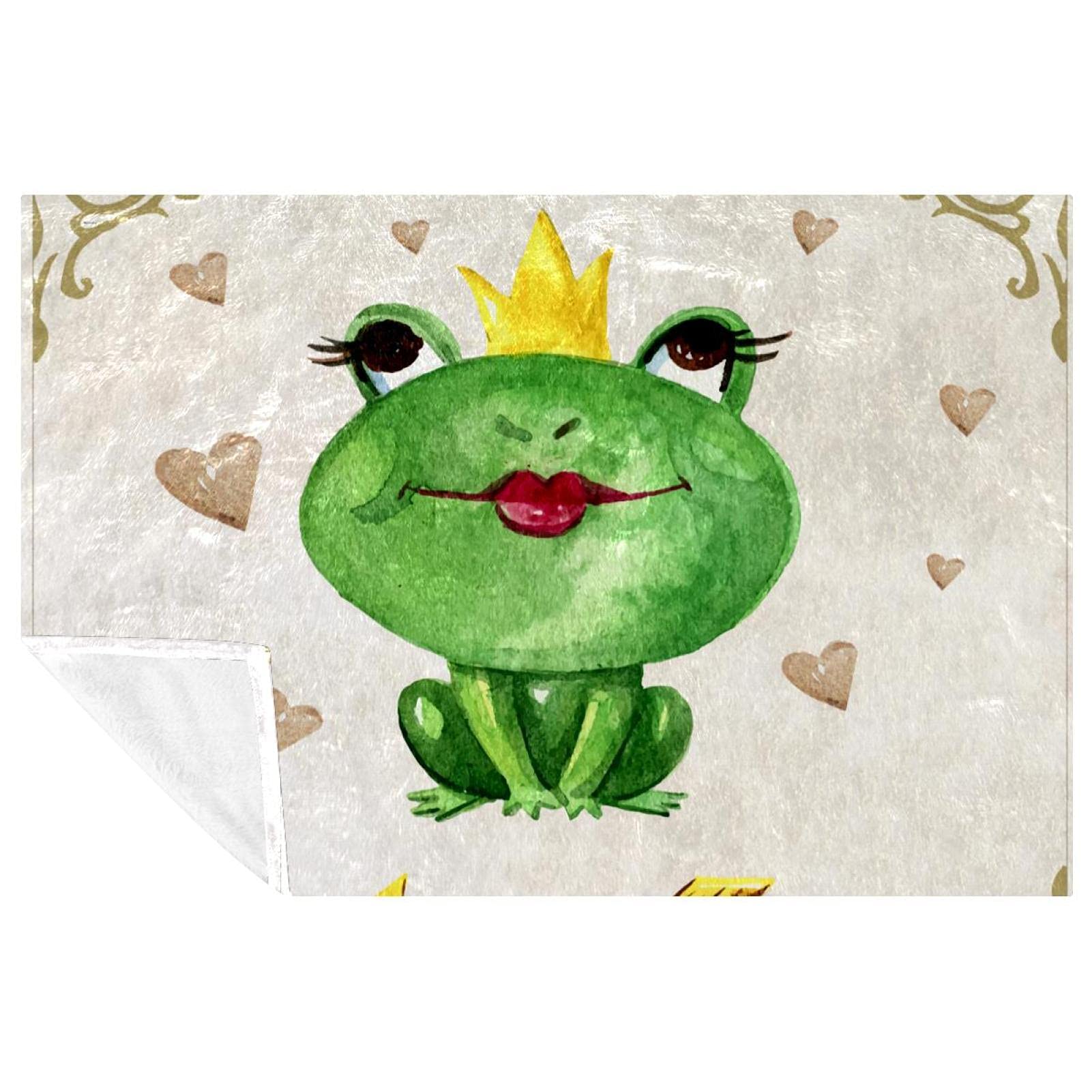 Couverture grenouille contre le froid nocturne Plaid compact 150x100 cm lit et canapé