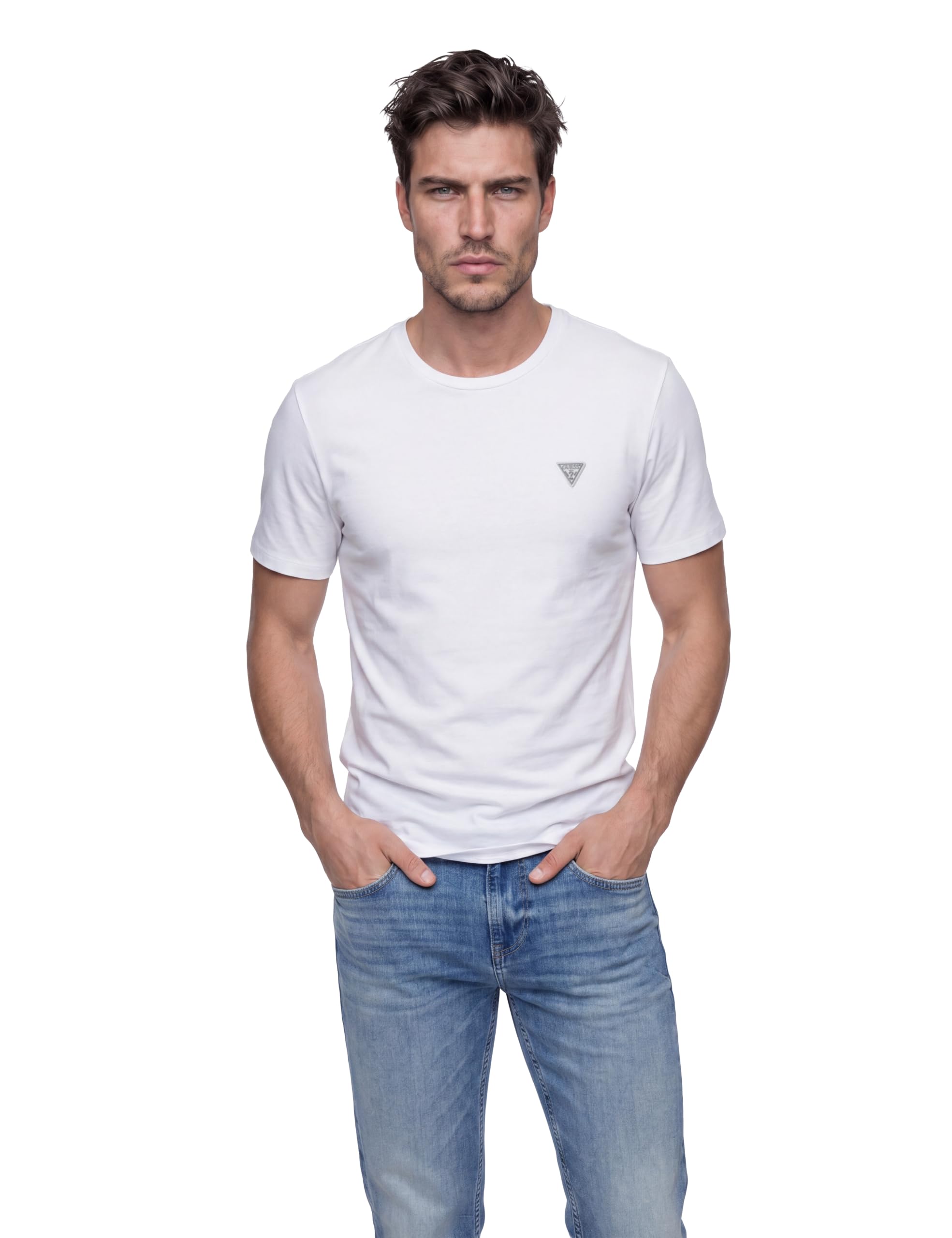 Guess Patch Tee - T-Shirt Herren aus Baumwolle Rundhals