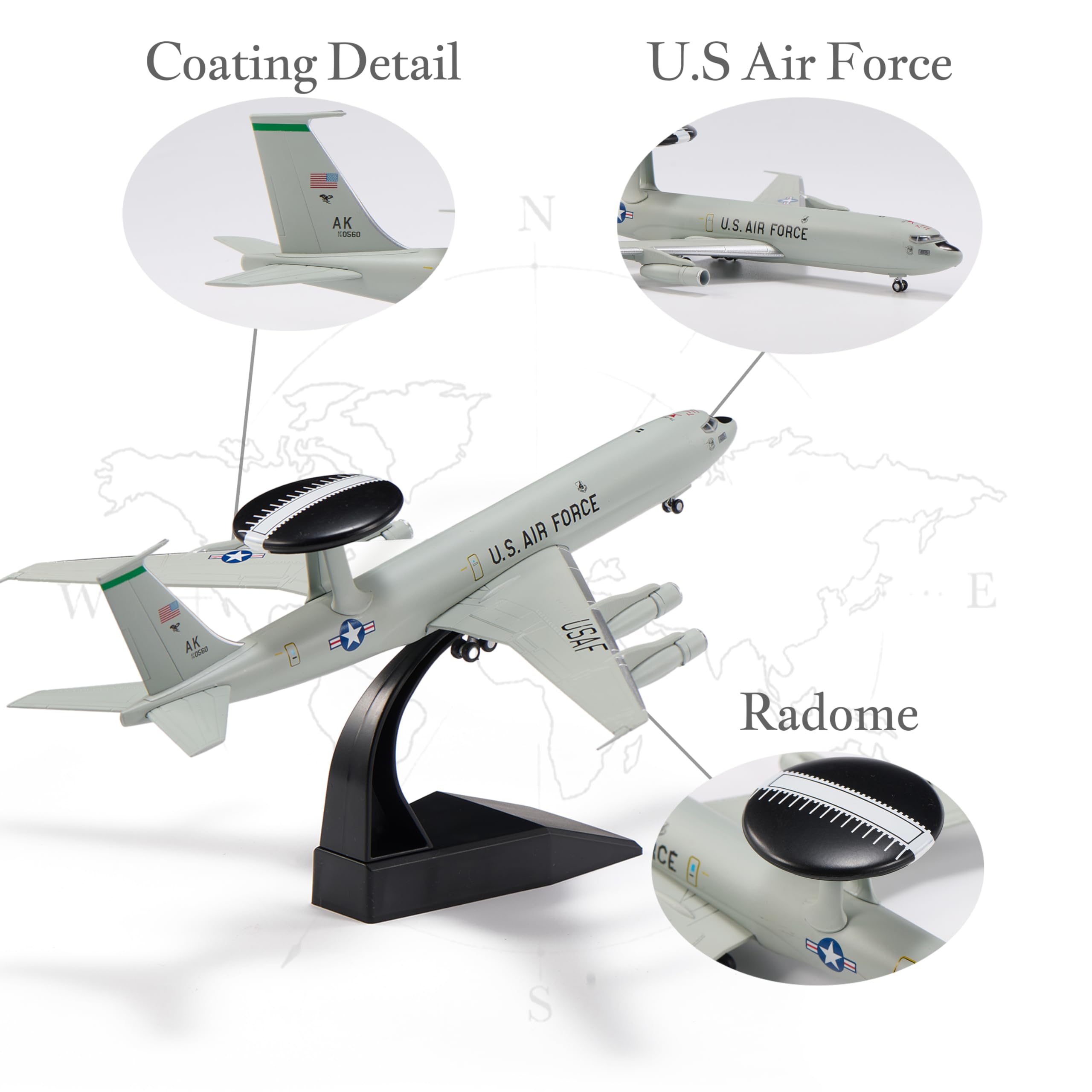 Amazon.co.jp: Udnorbay USAF E-3 セントリー (AWACS) エアクラフト