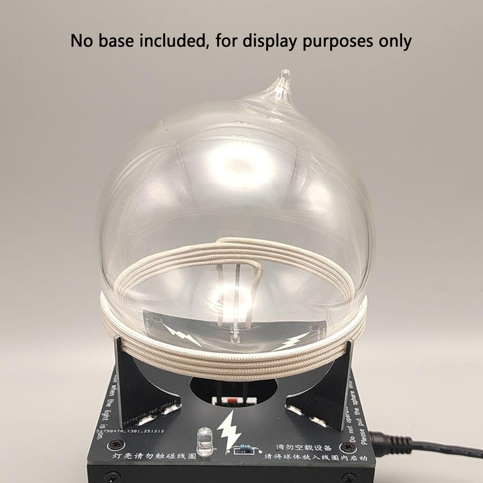 Lámpara de globo de plasma, 9 cm de diámetro para decoración de escritorio y entusiastas de la ciencia, maravilla visual única, ideal para actividades al aire libre y señales de advertencia