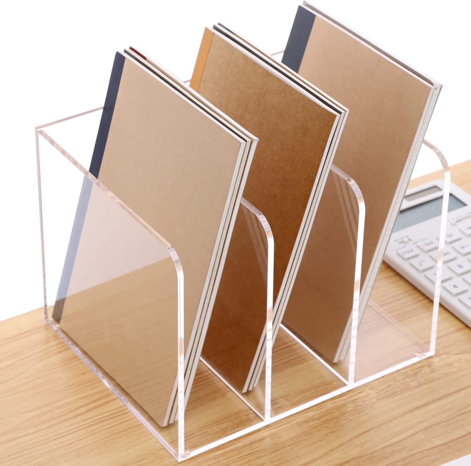 Acrylic Magazine Holder Desk Organizer Workspace Sorters
