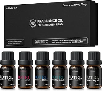 Hotel Scent Diffuser Oils, Fragrance Oils Set, 10mL | 0.34 Fl Oz x 6