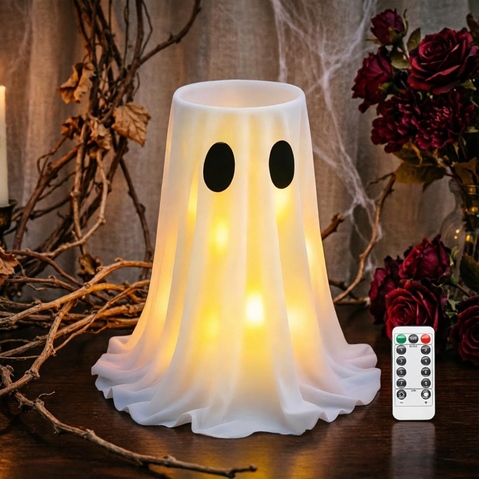 Zewnętrzny Na Cukierki Z Duchem Świecąca Dekoracja Duch Halloween