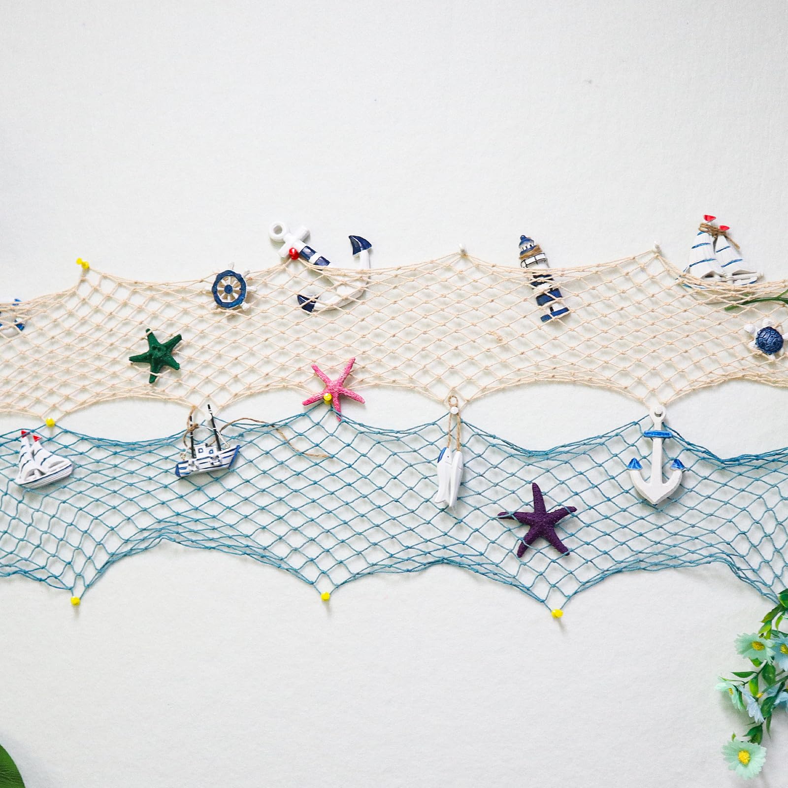 100 x 13 cm Fishing Net Decoration, Fish Net Wall Decoration, Decorative Net Fishing Net - Image 2