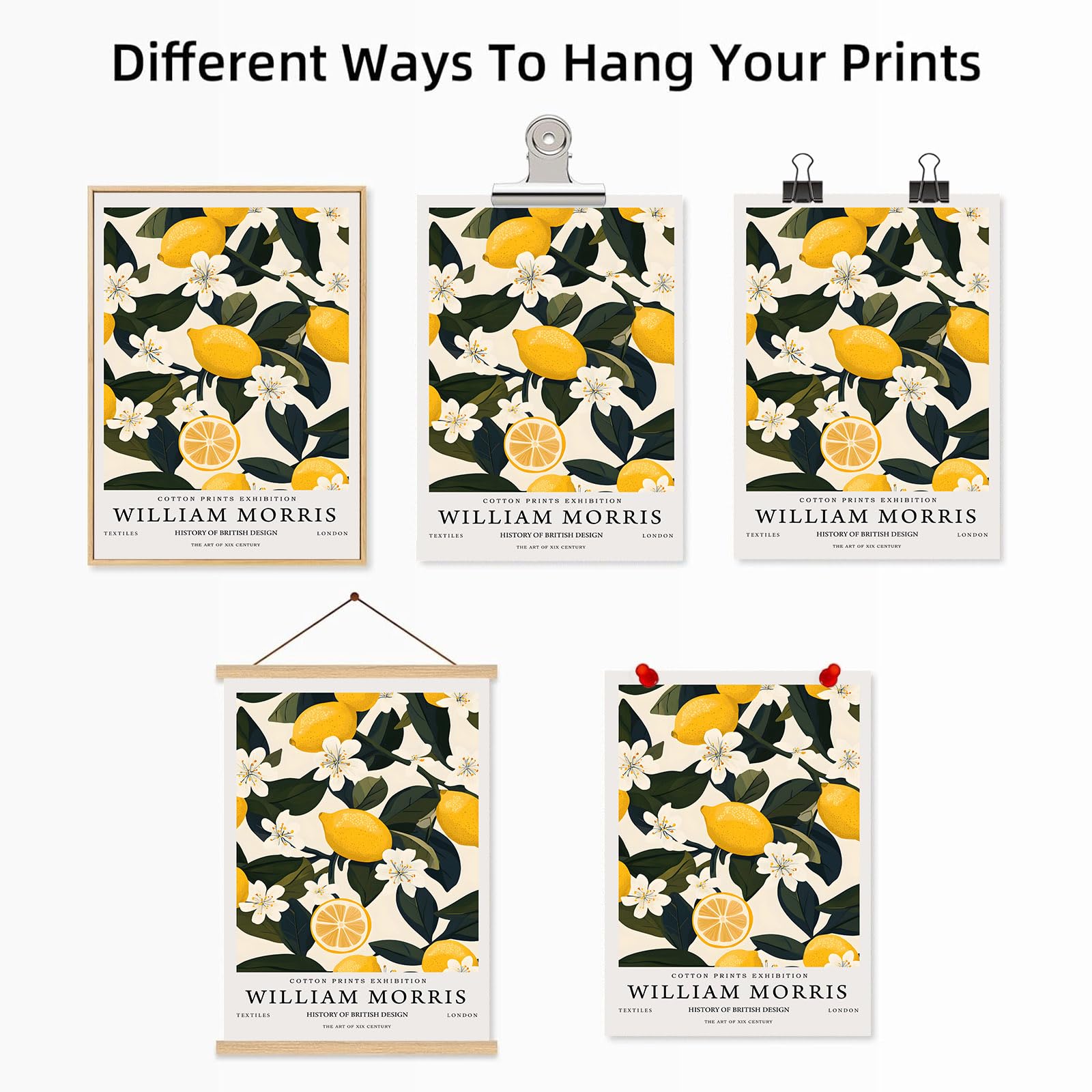 Amazon.com: Gobeiuasy William Morris Poster Lemon Tree Wall Art