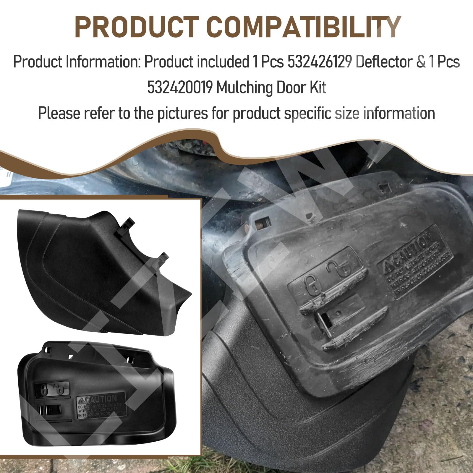 Kit de puerta deflector 532426129 y 532420019 para cortacésped Husqvarna & Craftsman de 22 pulgadas 419942X428 419942X418 583405601 420019