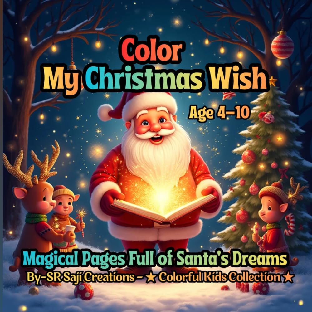 Color My Christmas Wish: Magical Pages Full of Santa’s Dreams — A Christmas Coloring Adventure for Kids Ages 4–10 (Merry Magic Coloring Series)