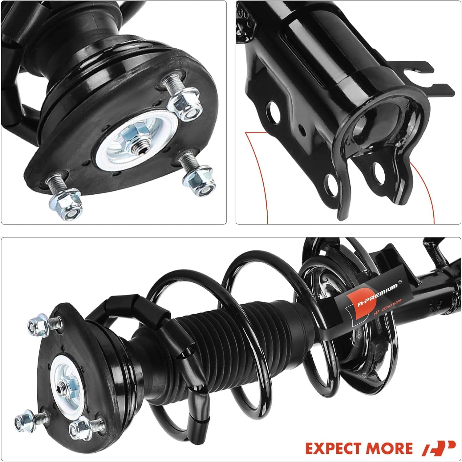 A-Premium Front Complete Struts Compatible with Toyota Yaris 2019-2020, Yaris iA 2017-2018 & Scion iA 2016-2x Replacement Suspension Shock Absorber with Coil Spring Assembly