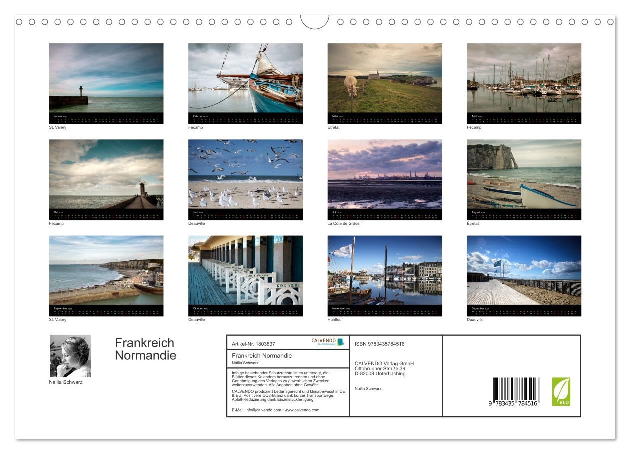 Frankreich Normandie (Wandkalender 2025 DIN A3 quer), CALVENDO Monatskalender: Malerische Landschaften der Normandie