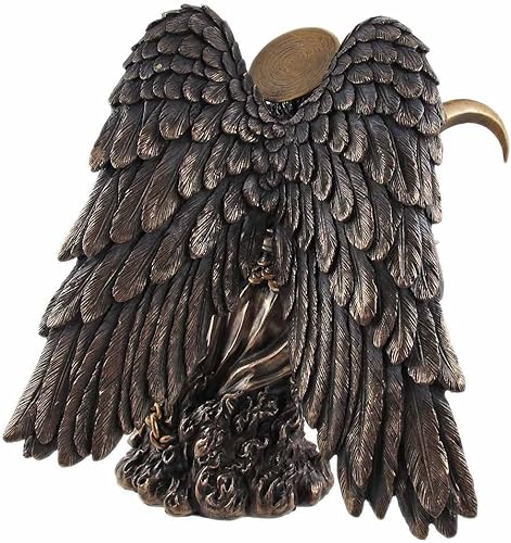 Miniatura 2 de PTC Figura de estatua religiosa de Arcángel Gabriel con lanza lunar de 10 pulgadas