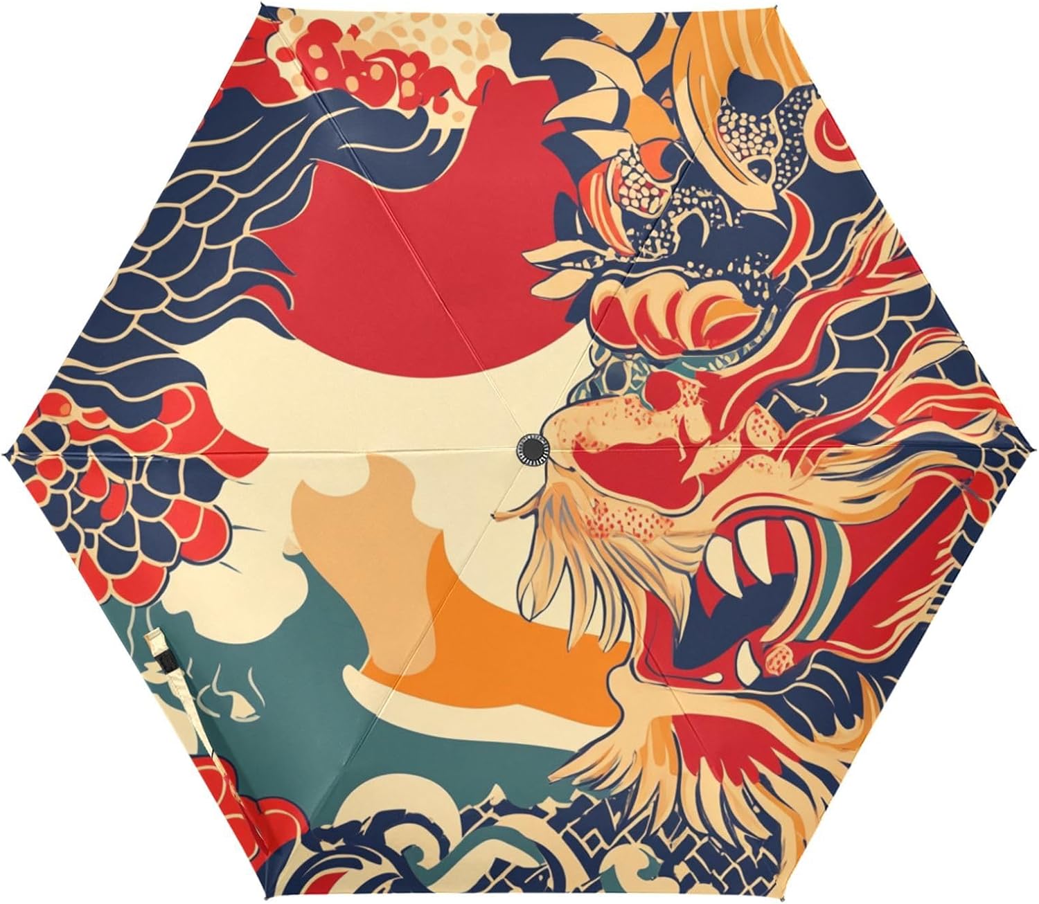 UV50+ Lion Japanese Style umbrella with case for travel and golf windproof sun-proof waterproof umbrellas for rain heavy auto open sombrillas de lluvia