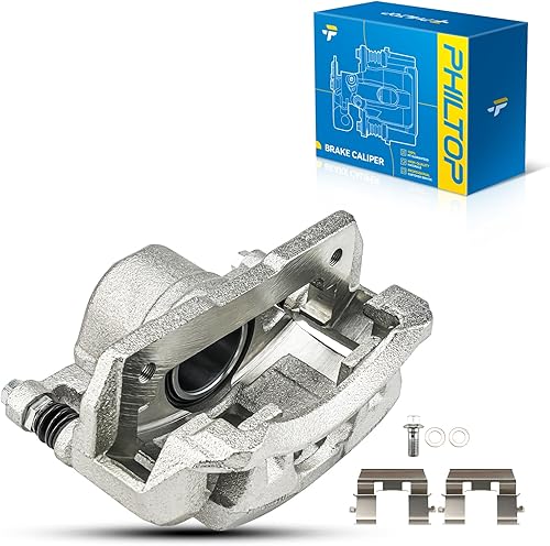 Miniatura 12 de PHILTOP Conjunto de Pinza de Freno de Disco Delantero Compatible con Jeep Wrangler 1990-2006, Jeep Cherokee 1990-2001, Grand Cherokee 1993-1998