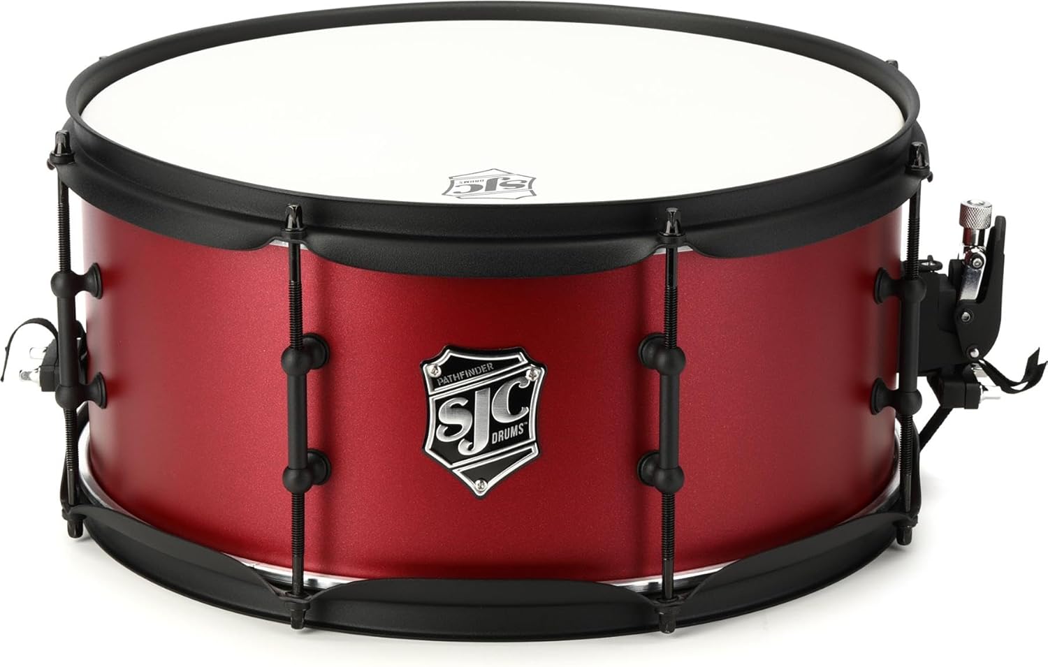 SJC Custom Drums Pathfinder 6.5 x 14-inch Snare Drum - Sweetwater Exclusive Firecracker Red