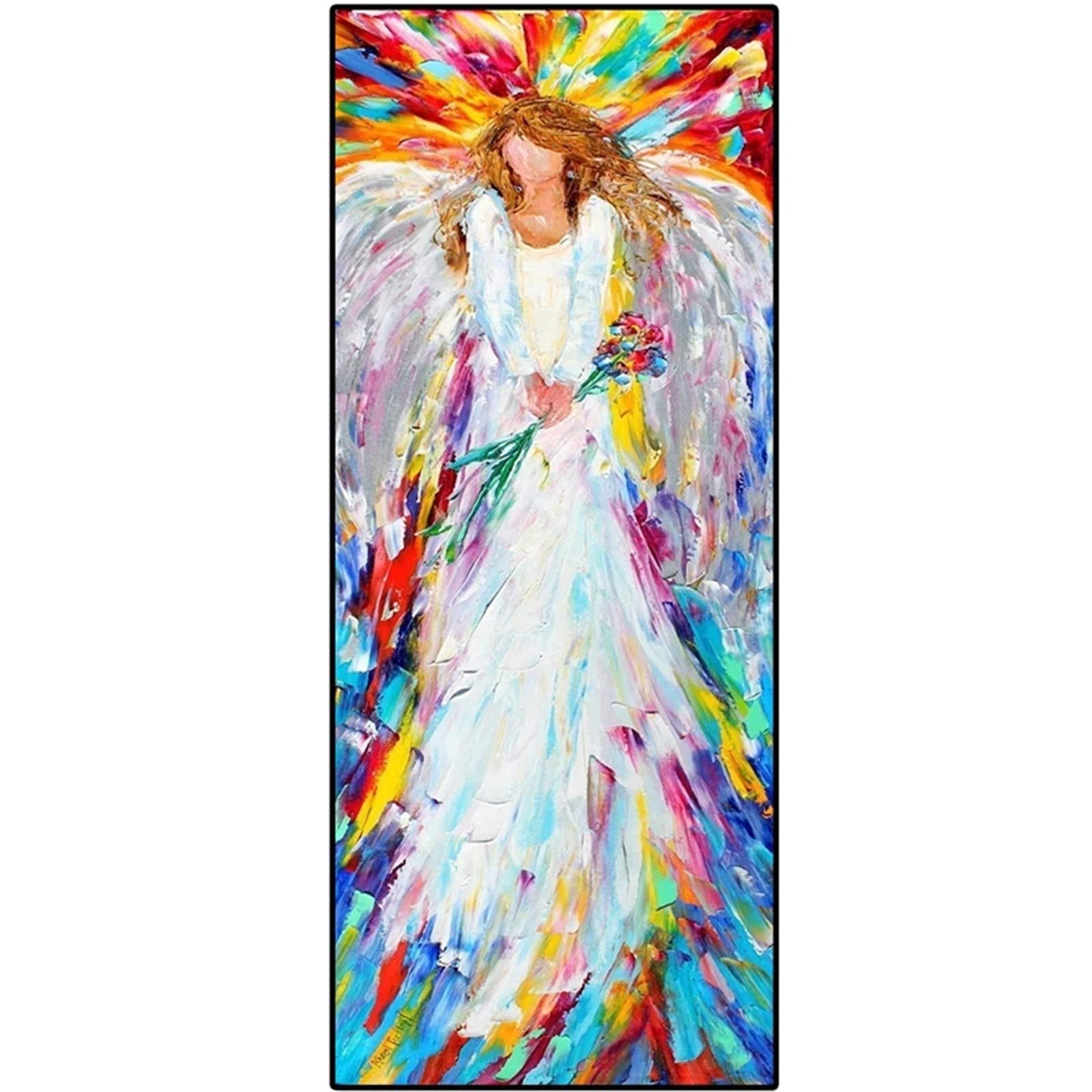 Kit diamant peinture grand format pour adultes | Activité détente fleur d'ange