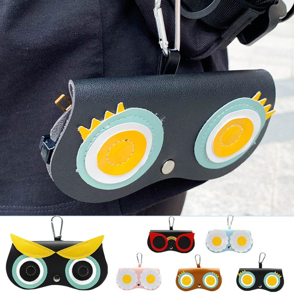 Lederen Zonnebril Tas - Draagbare Slanke Brillenkoker Houder met Zachte Beschermende Case voor Brillen - Lederen Brillenkoker voor Vrouwen en Mannen