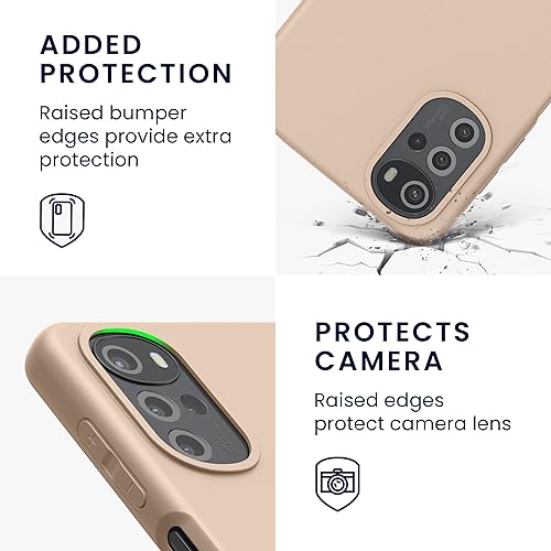 Miniatura 3 de kwmobile Funda compatible con Motorola Moto G22 - Funda protectora de silicona TPU suave y delgada - remolino de coco