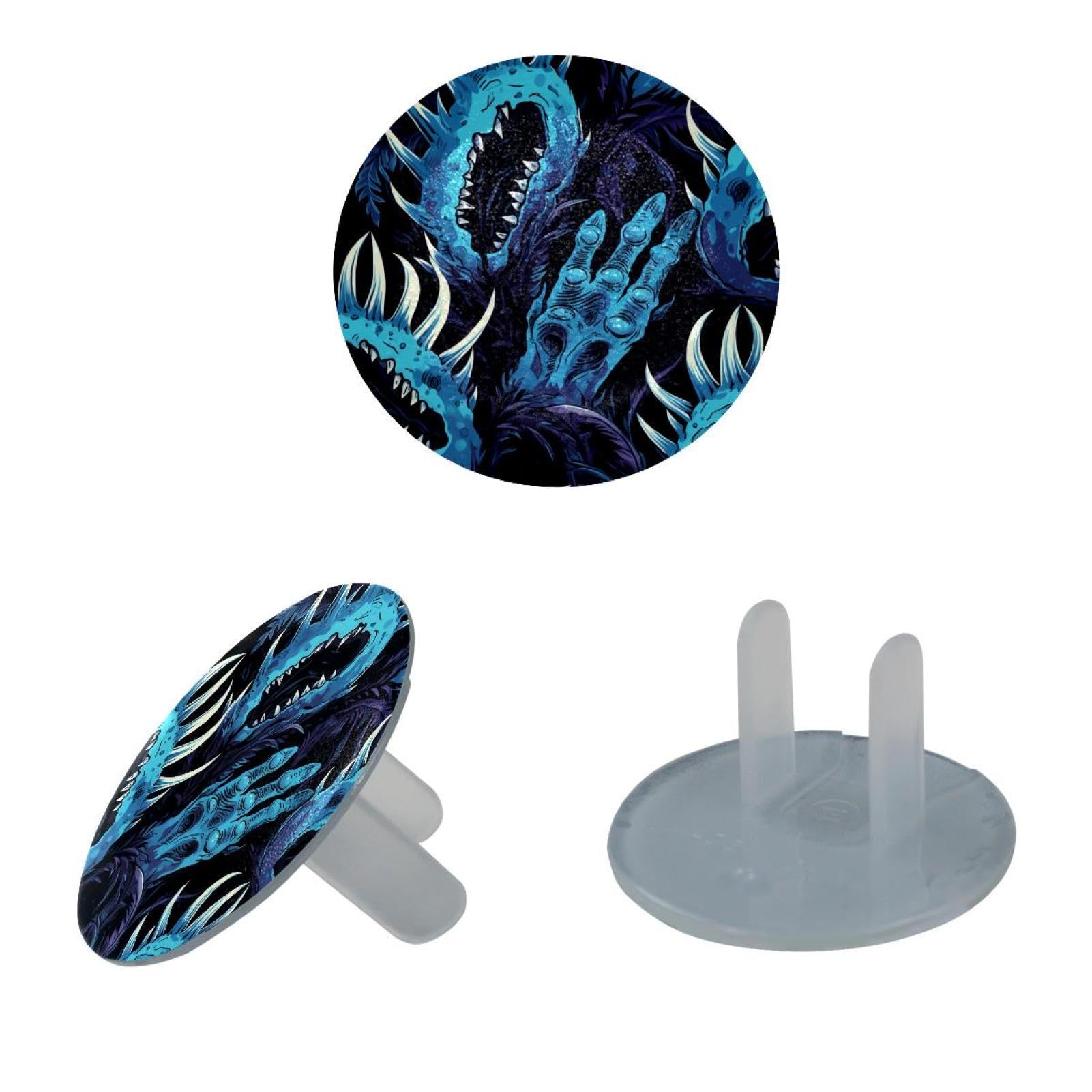 12 Pieces Baby Child Proofing Outlet Covers, Abstract Dog Cat Paw Prints Electrical Safety Socket Caps, 2-Prong Power Wall Plate, Safety Plugs Protector Guard