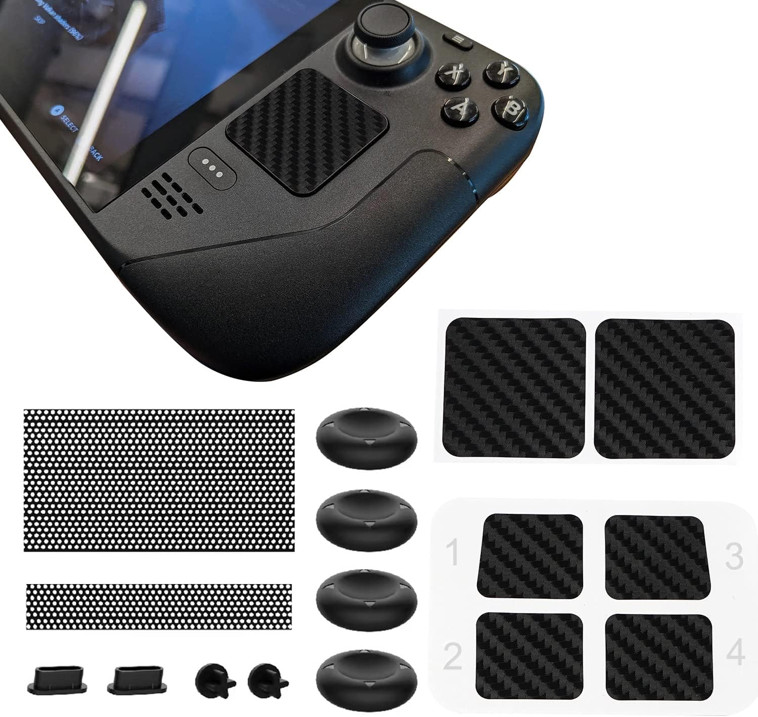 AreMe Dust Cover Kit Accessories for Steam Deck Vent Filter PVC Dust