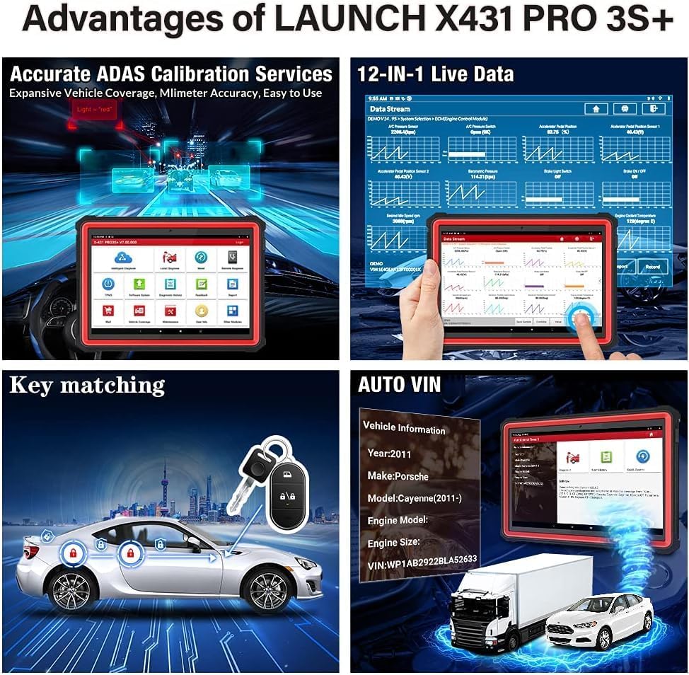 LAUNCH X431 PRO3S+ V5.0 remote diagnosis and health report features