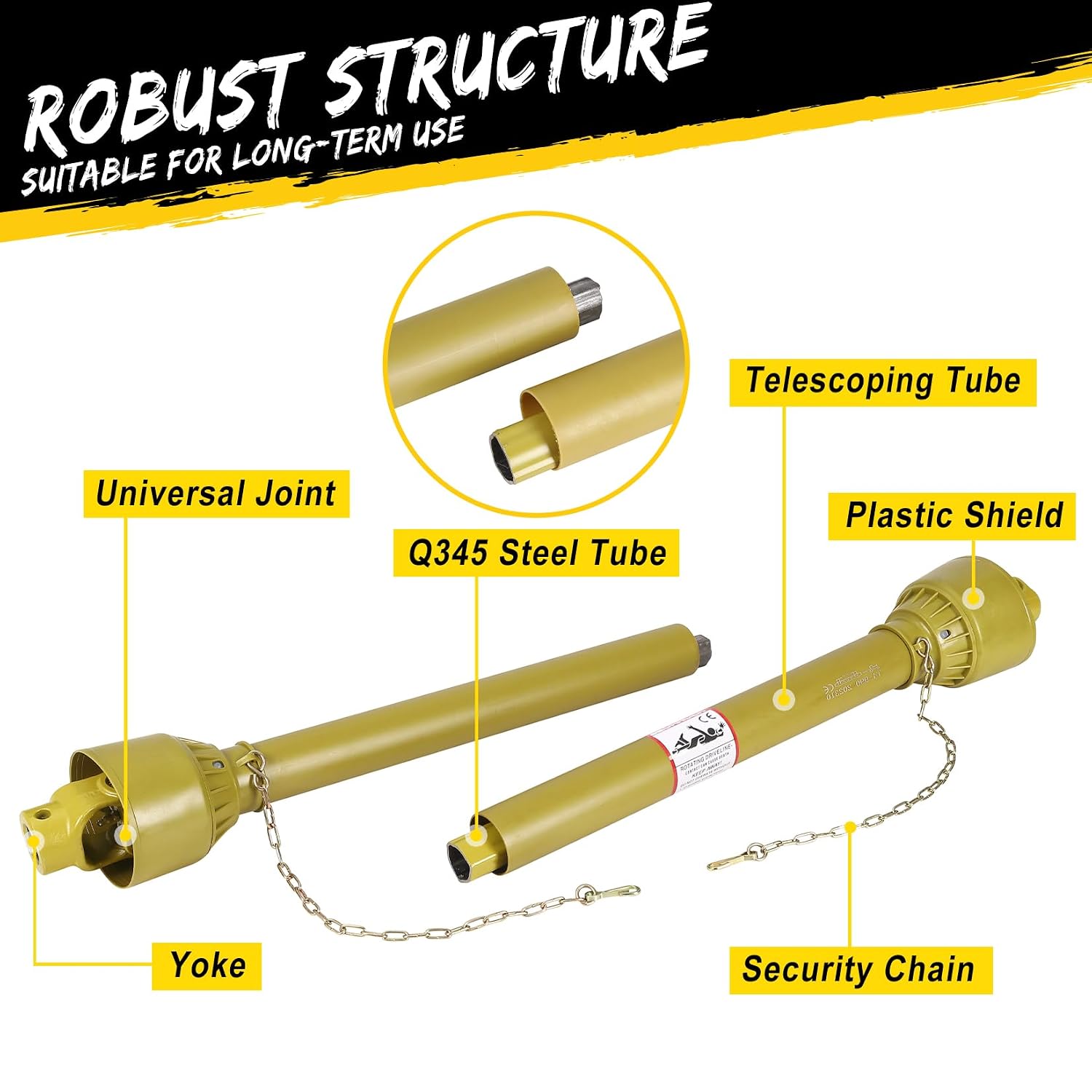 GarveeTech PTO Shaft (Model B0DBV7W72Z) Instruction Manual: 1-3/8 inch ...