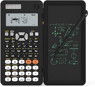 GUYUCOM Scientific Calculator with Notepad, Multiview 4-line Dual Power, School Supplies Engineering Professional Calculators with LCD Writing Pad for Junior, Middle, High School and College Students