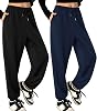 ASIMOON Womens Pants Lightweight Loose Casual Joggers Comfy Stretch Yoga Running Workout Lounge Pants with Pockets