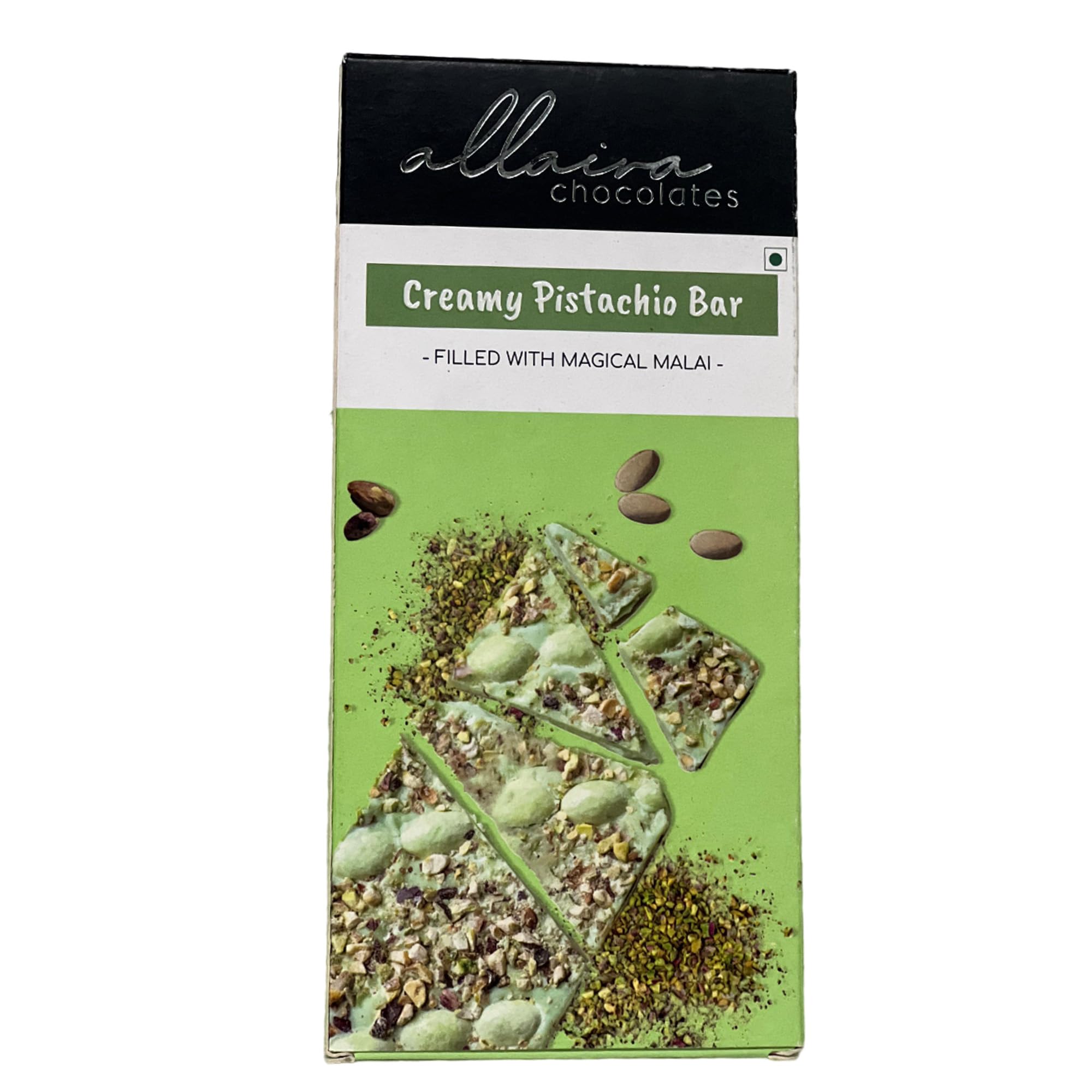 Allaira Fusion Malai Pista Chocolate Bar (140 Grams) - Made with Creamy Malai Filling, Chocolate-Coated Pistachios | Ideal Gift for Any Occasion (B0DFTMWJ3B) Amazon Price History, Amazon Price Tracker