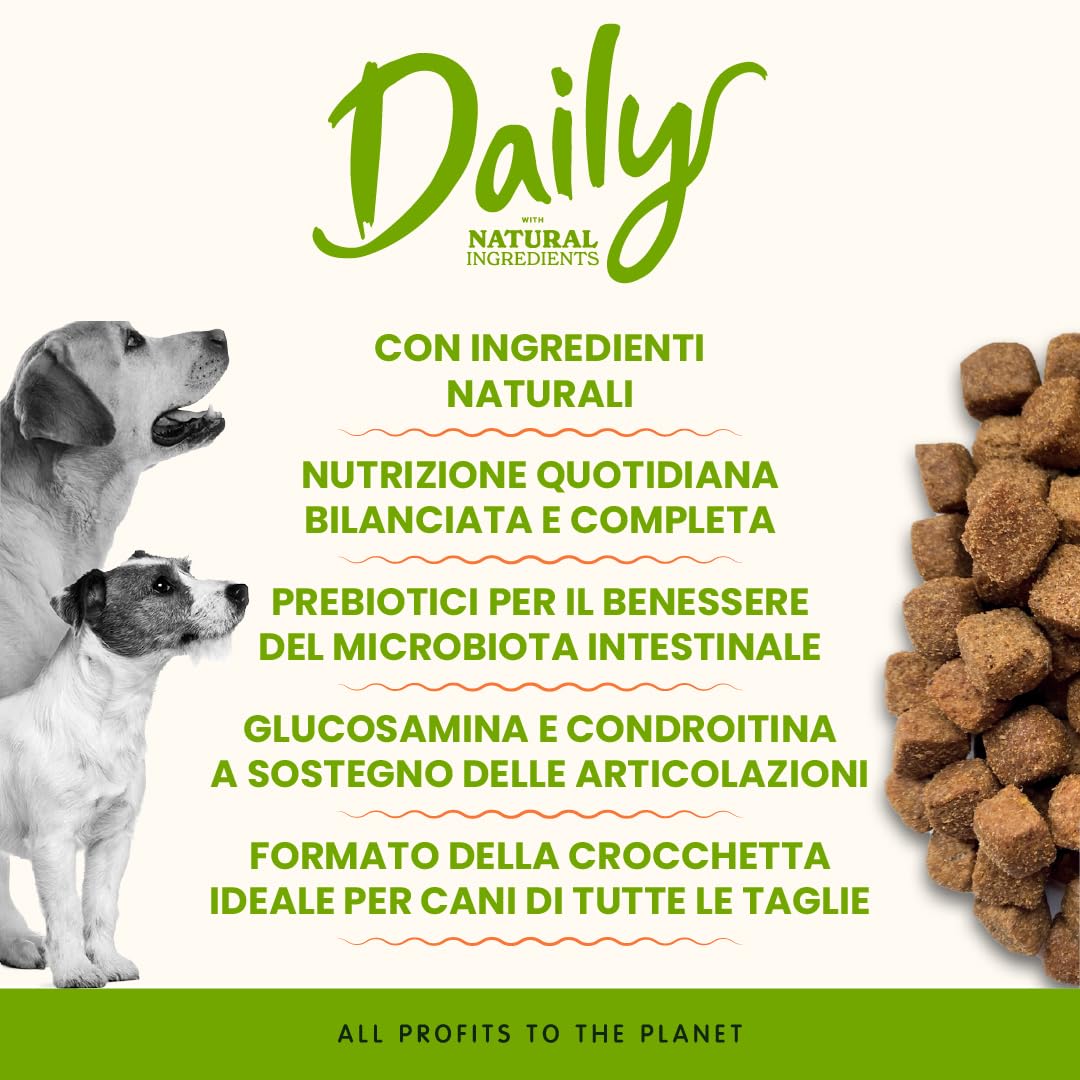 Almo Nature Daily Crocchette per Cani Adulti Agnello Pollo Riso Cibo Secco Completo 12 kg