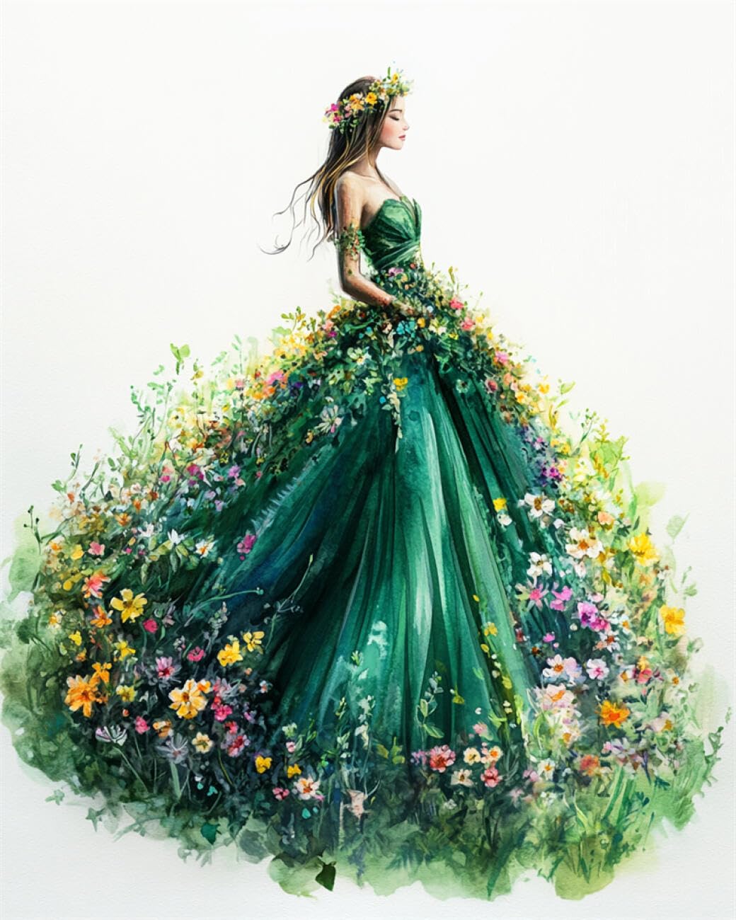 AMBATTERY DIY Seed Bead Embroidery Kits Cartoon Princess Bead Embroidery Kit for Adults Needlepoint Tapestry Set Beaded Stitching 40x50cm