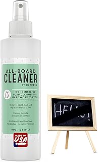 IMPRESA Chalkboard Cleaner Spray - 8 oz, White, Dry Erase - Non-Toxic Dr...