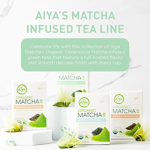 Vista 11 de Aiya Gyokuro orgánico con infusión de matcha Té verde matcha ceremonial orgánico, gyokuro orgánico 10