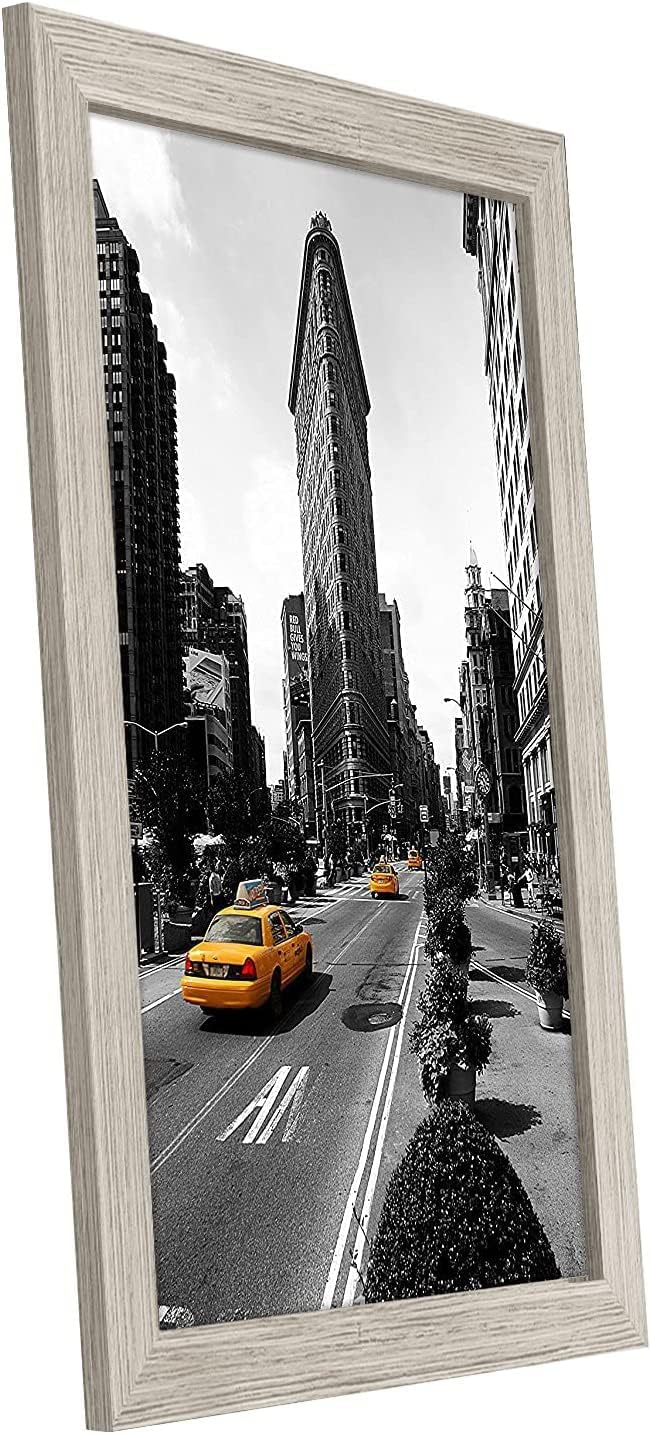 Americanflat 11x17 Picture Frame with Shatter-Resistant Glass - Gallery Style Frame with Engineered Wood - Signature Collection - Photo Frame for Wall Display - Driftwood (Pack of 2)