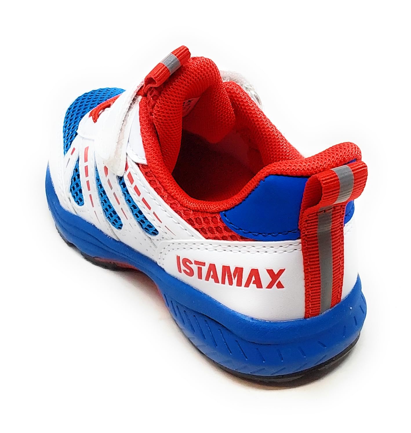 Scarpe Sportive Bambino IMAA3812,Mesh Traspirante,Bianco Blu Rosso,Strappo e Lacci Elastici