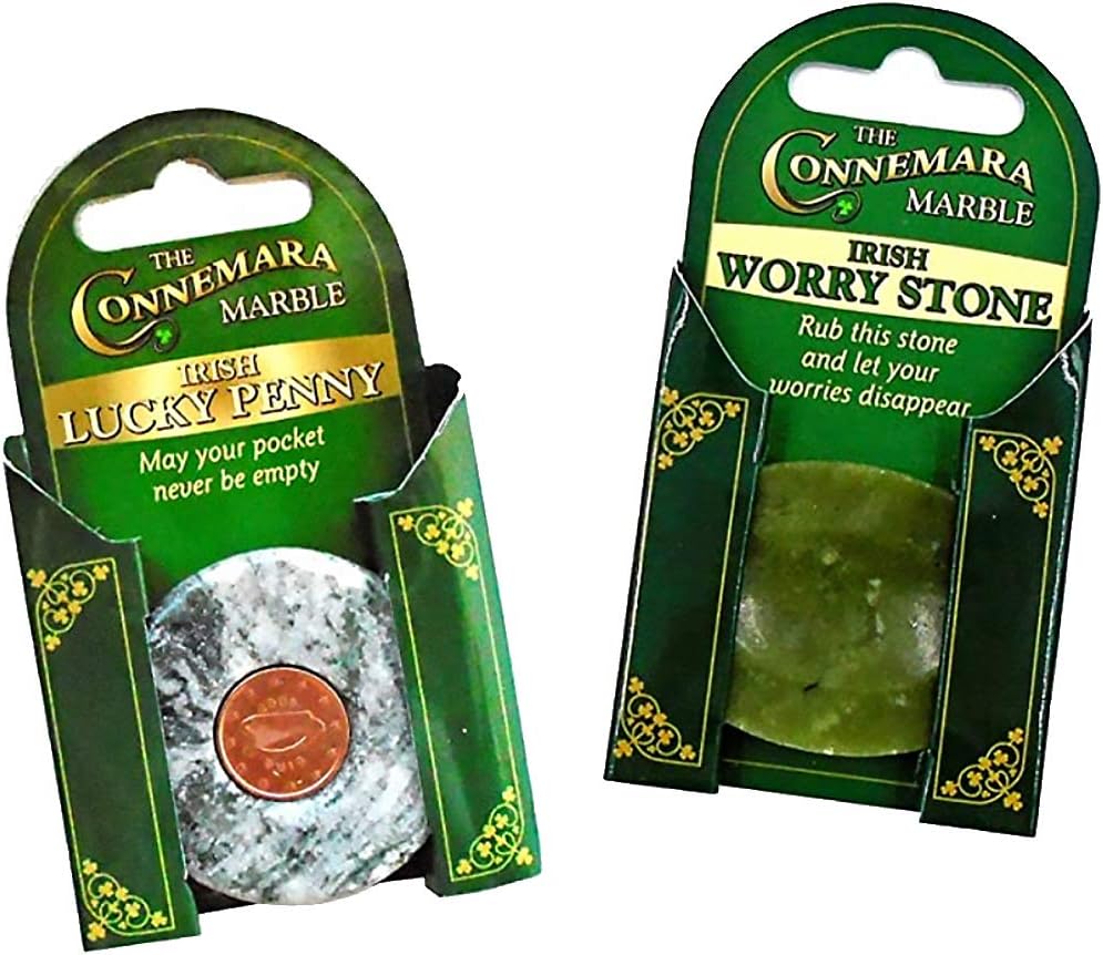 Conjunto de Pedras Connemara Marble e Penny Stone: Autêntico Mármore Irlandês