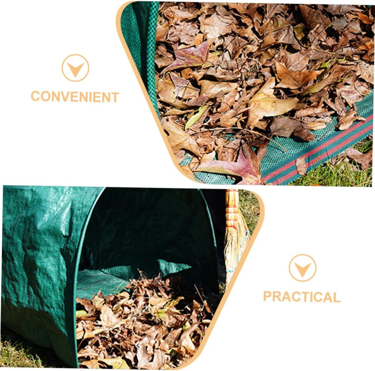 Yardwe 1pc Reusable Heavy Duty Leaf Bag Holder Collapsible Waste Container for Garden Debris Collection Design Reinforced Handles for Garden Cleanup and Lawn Maintenance