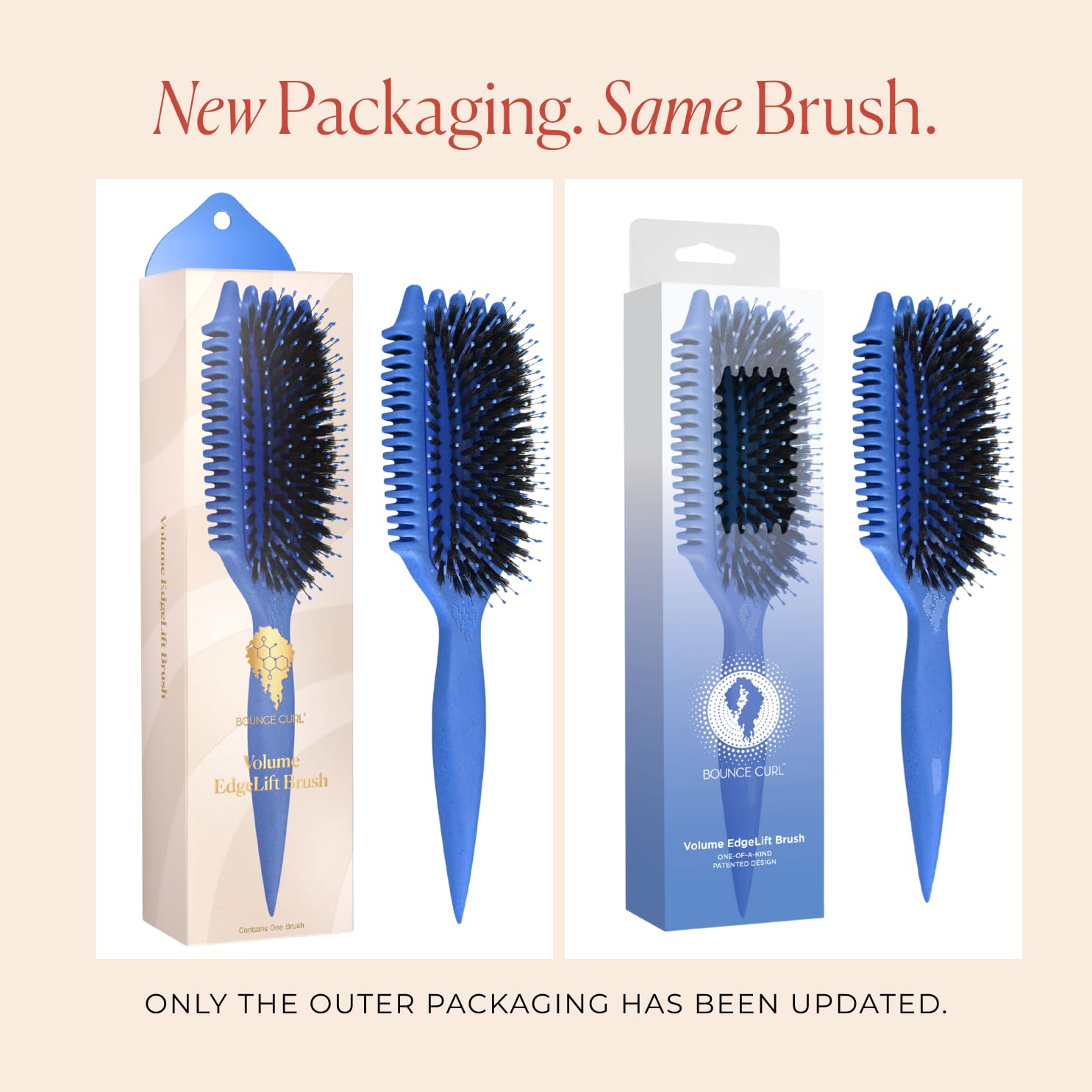 Bounce Curl Volume EdgeLift Brush, 5-in-1 Tool for Volumized, Defined Curls, Waves & Coils - Blue